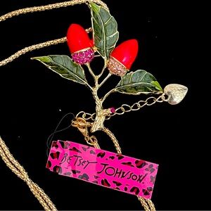 Betsey Johnson necklace and brooch NWT
